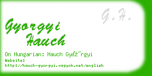 gyorgyi hauch business card